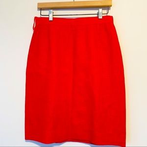 Vintage Red Linen Skirt 1970's Edie Johne, Step back in time, Made in Canada
